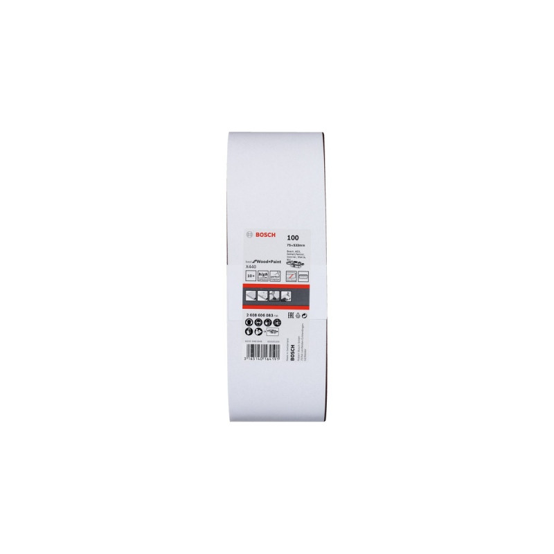 Bosch Schleifband X440 Best for Wood and Paint, 75x533mm, K100(10 Stück)