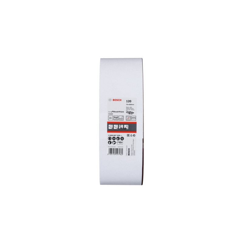 Bosch Schleifband X440 Best for Wood and Paint, 75x533mm, K120(10 Stück)