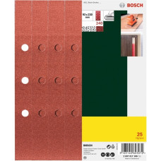 Bosch Schleifblatt 93 x 230mm, K240(25 Stück, für Schwingschleifer AEH, Black+Decker)