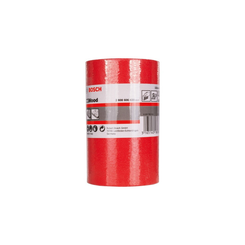 Bosch Schleifblatt C410 Standard for Wood and Paint, 115mm, K120(5 Meter Rolle, zum Handschleifen)