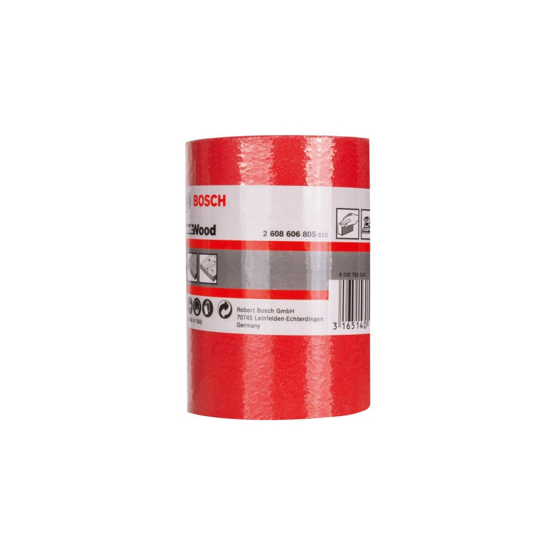 Bosch Schleifblatt C410 Standard for Wood and Paint, 93mm, K120(5 Meter Rolle, zum Handschleifen)