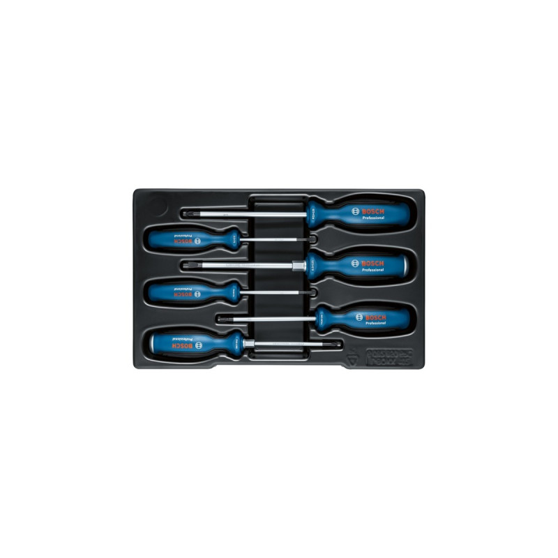 Bosch Schraubendreher-Set SL/PH/PZ/TX Professional, 6-teilig(blau/schwarz, 2x mit Schlagkappe)