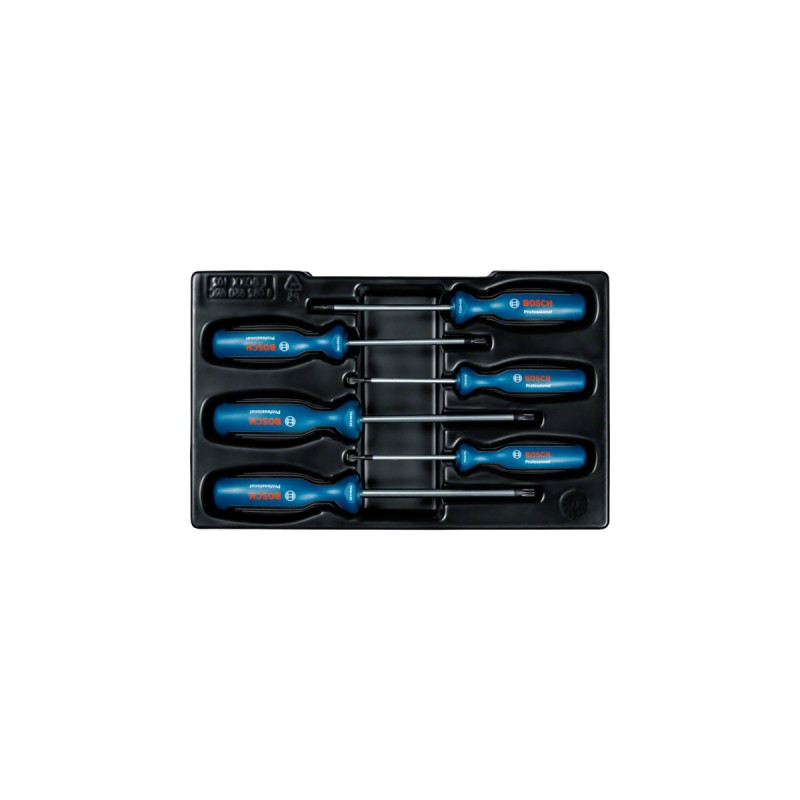 Bosch Schraubendreher-Set TX Professional, 6-teilig(blau/schwarz)