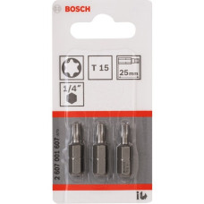 Bosch Schrauberbit Extra-Hart, T15, 25mm, 3 Stück