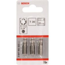 Bosch Schrauberbit Extra-Hart, T30, 25mm, 3 Stück