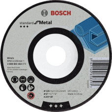 Bosch Schruppscheibe Standard for Metal, Ø 125mm, Schleifscheibe(Bohrung 22,23mm,A 24 P BF, gekröpft)