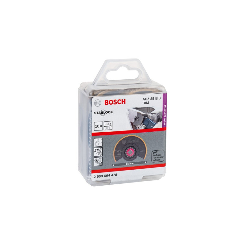 Bosch Segmentsägeblatt ACZ 85 EIB Multi Material, Ø 85mm(10 Stück, BIM-TiN)