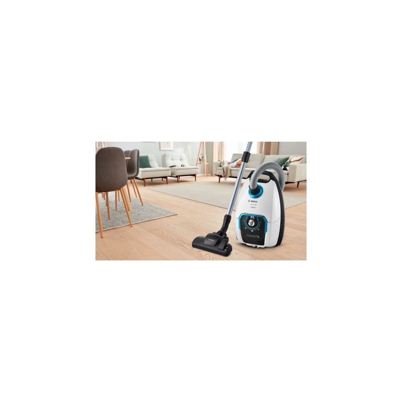Bosch Serie | 8 BGB75XSIL, Bodenstaubsauger(weiß, ProSilence)