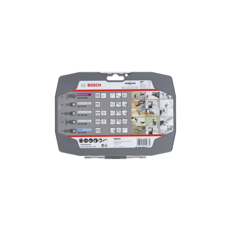Bosch Starlock Best of Elektriker & Trockenbauer Set 5+1, Sägeblatt-Satz(6-teilig, für Multifunktionswerkzeuge)