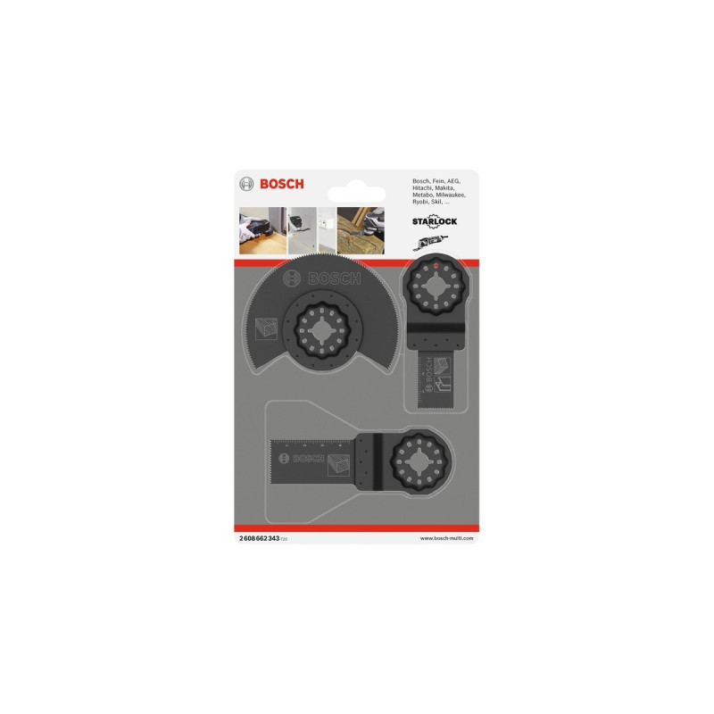 Bosch Starlock Holz-Basis-Set, 3-teilig, Sägeblatt-Satz(für Multifunktionswerkzeuge)