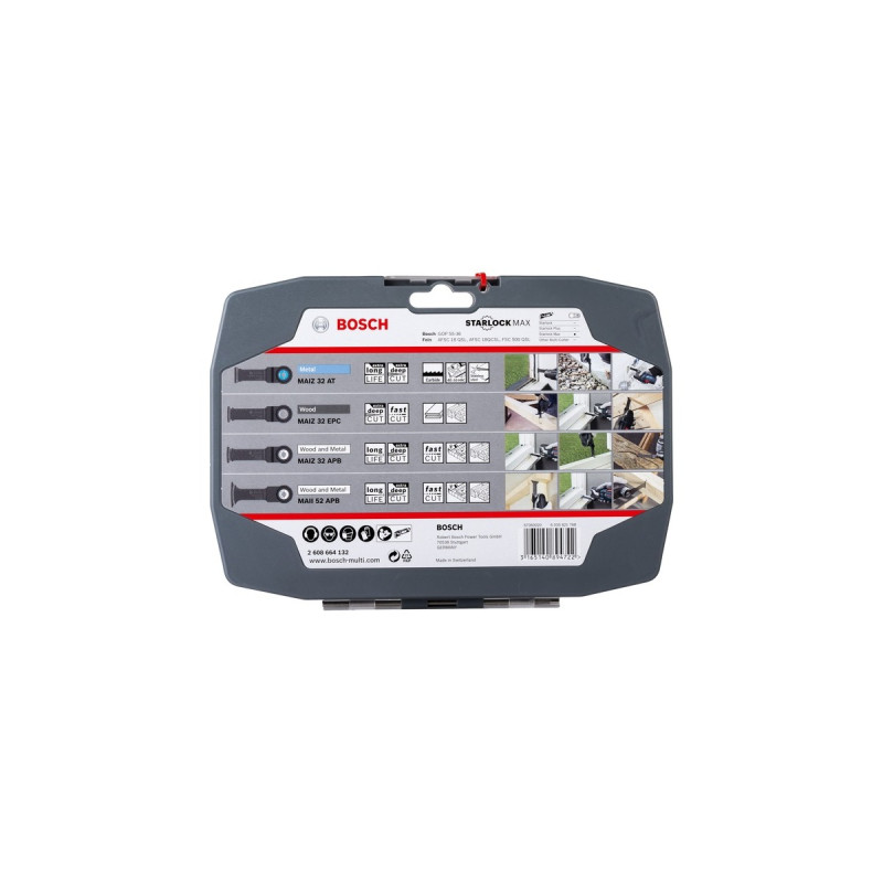 Bosch Starlock Max Best of Heavy Duty Set, 4-teilig, Sägeblatt-Satz(für Multifunktionswerkzeuge)