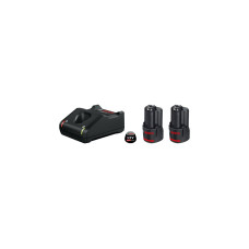 Bosch Starter-Set 12V (2x GBA 12V 2.0Ah + GAL 12V-40 Professional)(schwarz, 2x Akku + Ladegerät)