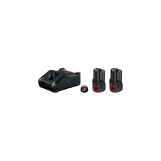 Bosch Starter-Set 12V (2x GBA 12V 3.0Ah + GAL 12V-40 Professional)(schwarz, 2x Akku + Ladegerät)