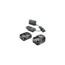 Bosch Starter-Set 18V (PBA 2.0Ah + PBA 4.0Ah + AL 18V-20), Ladegerät(schwarz, 2x Akku + Ladegerät, POWER FOR ALL ALLIANCE)