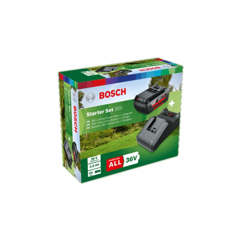 Bosch Starter-Set 36V (GBA 36V 2.0Ah + AL 36V-20), Ladegerät(schwarz, 36V POWER FOR ALL, Akku + Ladegerät)