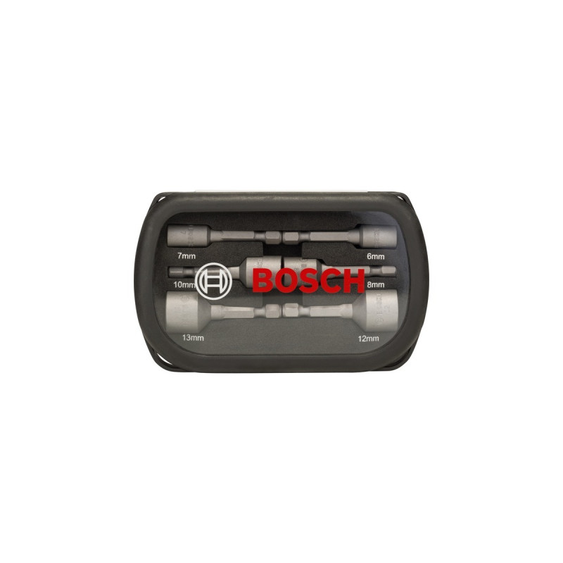 Bosch Steckschlüsseleinsatz-Set, 6-teilig(6 - 13mm, in Kunststoff-Box)