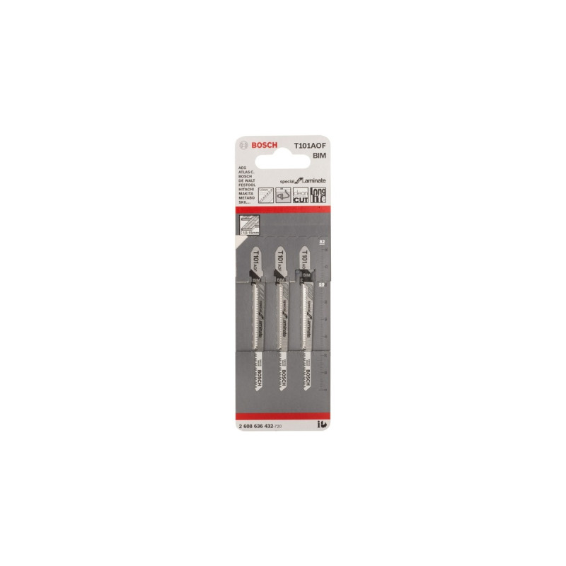 Bosch Stichsägeblatt T 101 AOF Special for Laminate, 83mm(3 Stück)