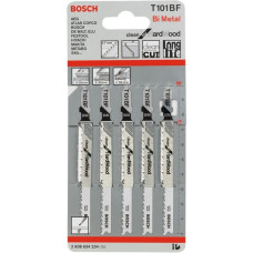 Bosch Stichsägeblatt T 101 BF Clean for Hard Wood, 100mm(5 Stück)