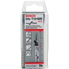 Bosch Stichsägeblatt T 101 BR Clean for Wood, 100mm(25 Stück)