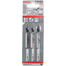 Bosch Stichsägeblatt T 101 BR Clean for Wood, 100mm(3 Stück)
