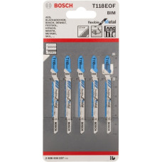 Bosch Stichsägeblatt T 118 EOF Flexible for Metal, 83mm(5 Stück)