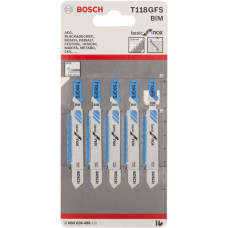 Bosch Stichsägeblatt T 118 GFS Basic for Inox, 83mm(5 Stück)