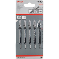 Bosch Stichsägeblatt T 119 BO Basic for Wood, 83mm(5 Stück)