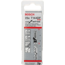Bosch Stichsägeblatt T 144 DF Speed for Hard Wood, 100mm(25 Stück)