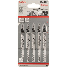 Bosch Stichsägeblatt T 144 DF Speed for Hard Wood, 100mm(5 Stück)