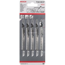 Bosch Stichsägeblatt T 301 BCP Precision for Wood, 117mm(5 Stück)