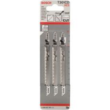 Bosch Stichsägeblatt T 301 CD Clean for Wood, 117mm(3 Stück)