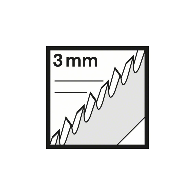 Bosch Stichsägeblatt T 301 CD Clean for Wood, 117mm(5 Stück)