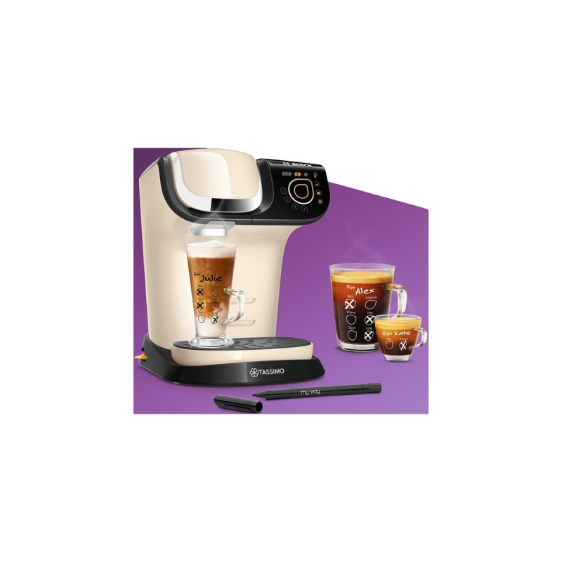 Bosch Tassimo My Way 2 TAS6507, Kapselmaschine(creme/schwarz)