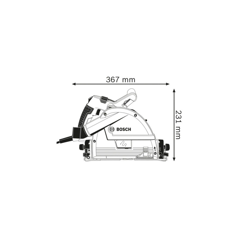 Bosch Tauchsäge GKT 55 GCE Professional, mit FSN 1400, Handkreissäge(blau, 1.400 Watt, L-BOXX)
