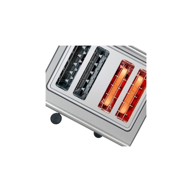 Bosch Toaster TAT7S45(grau/edelstahl, 1.800 Watt, für 4 Scheiben Toast)