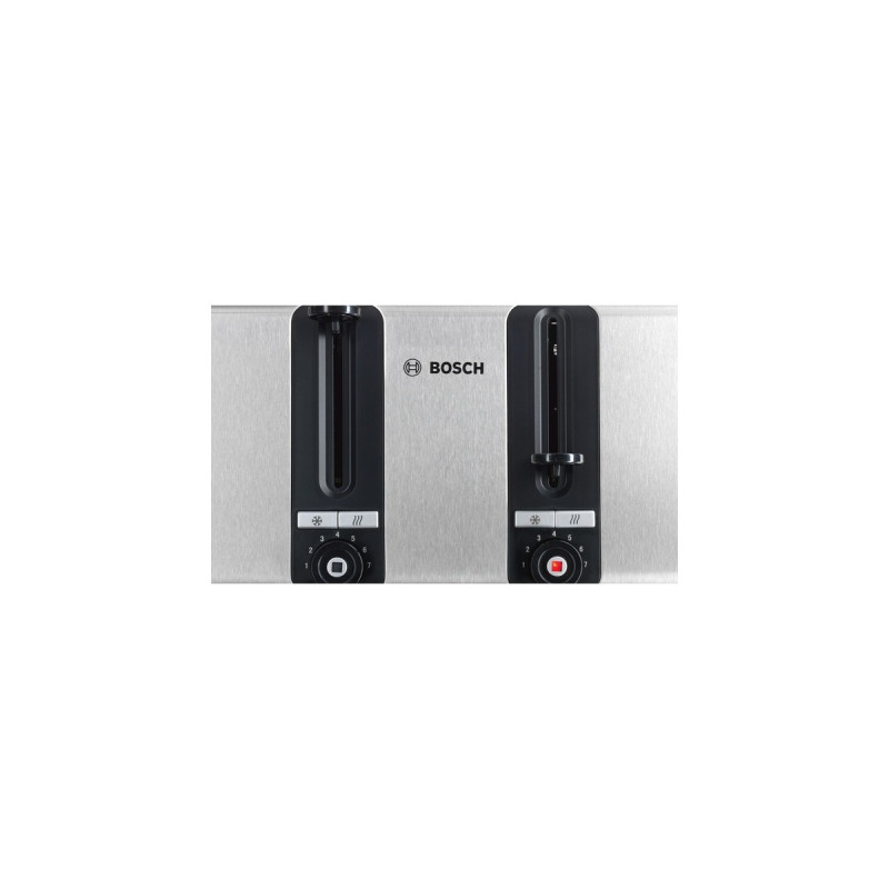 Bosch Toaster TAT7S45(grau/edelstahl, 1.800 Watt, für 4 Scheiben Toast)
