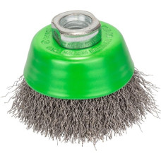 Bosch Topfbürste Clean for Inox, Ø 65mm, gewellt(0,3mm Edelstahldraht, M14, für Winkelschleifer)