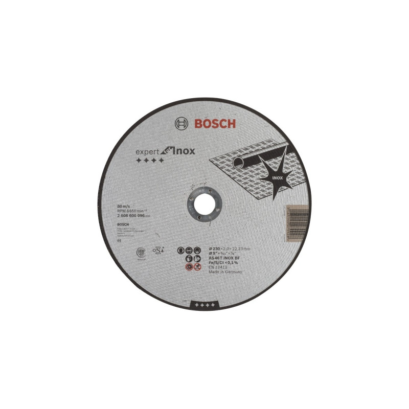 Bosch Trennscheibe Expert for Inox, Ø 230mm(Bohrung 22,23mm, AS 46 T INOX BF, gerade)