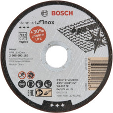 Bosch Trennscheibe Standard for Inox - Rapido, Ø 115mm(Bohrung 22,23mm, WA 60 T BF, gerade)