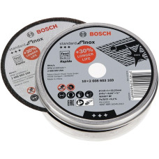 Bosch Trennscheibe Standard for Inox - Rapido, Ø 115mm(10 Stück, Bohrung 22,23mm, WA 60 T BF, gerade)