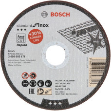 Bosch Trennscheibe Standard for Inox - Rapido, Ø 125mm(Bohrung 22,23mm, WA 60 T BF, gerade)