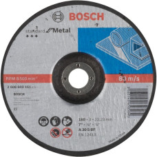 Bosch Trennscheibe Standard for Metal, Ø 180mm(Bohrung 22,23mm, A 30 S BF, gekröpft)