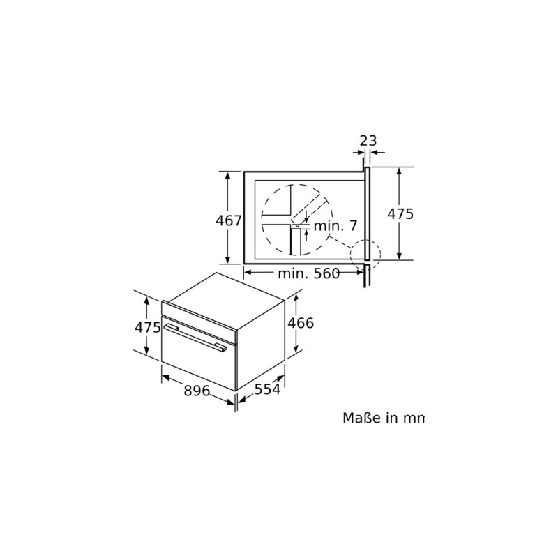 Bosch VBC5580S0 Serie 6, Backofen(edelstahl, 90 cm)