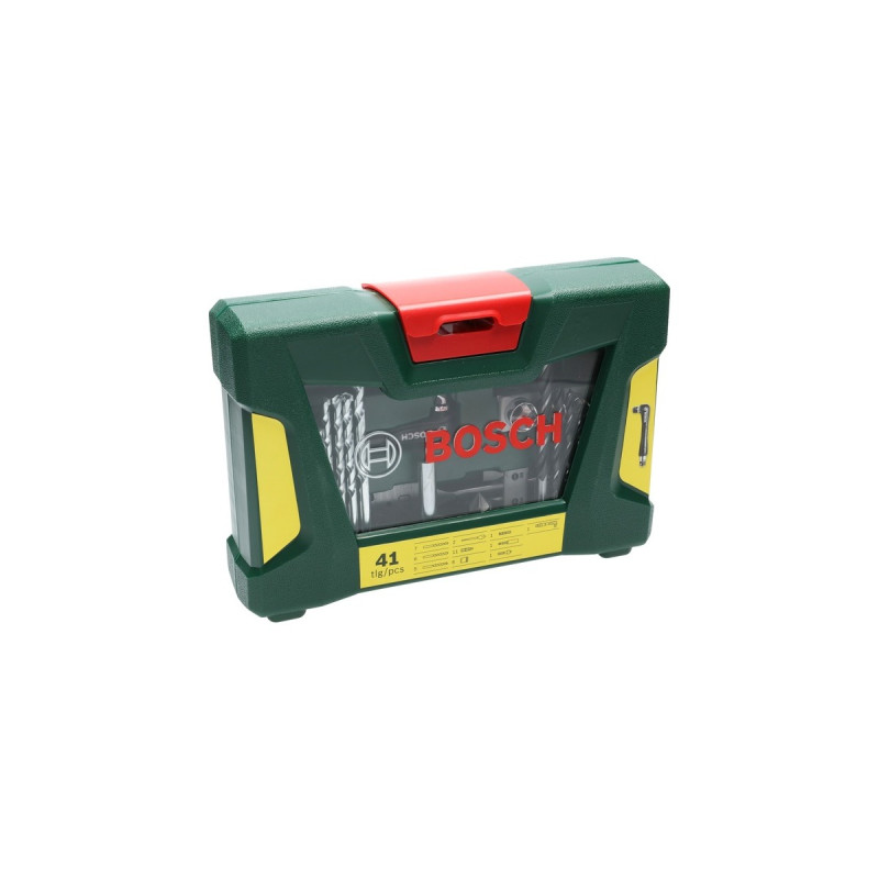 Bosch V-Line Bohrer- und Bit-Set, 41-teilig, Bit-Satz(grün, mit Winkelschrauber)