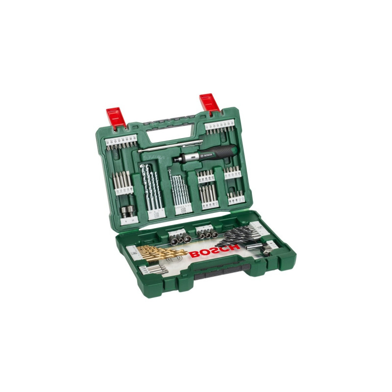 Bosch V-Line TIN Bohrer- / Bit-Set, 91-teilig, Bohrer- & Bit-Satz(grün)