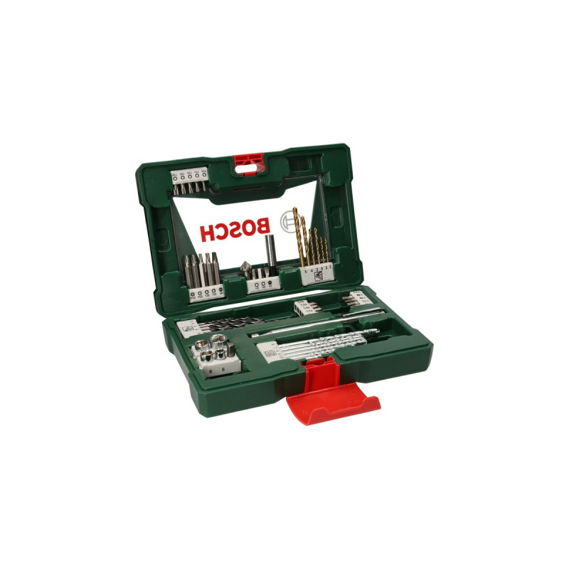 Bosch V-Line TiN-Bohrer- und Bit-Set, 48-teilig, Bohrer- & Bit-Satz(grün, mit Magnetstab)