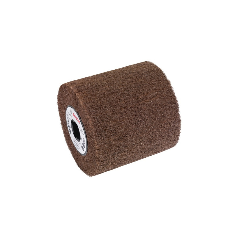 Bosch Vliesschleifwalze Medium 2608000608, 100mm / 19mm, Schleifscheibe(1 Stück, für Trommelschleifer / Satinierer)