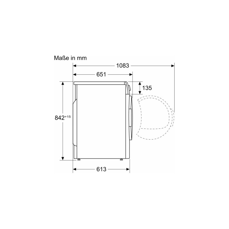 Bosch WTH83VV3 Serie 4, Wärmepumpen-Kondensationstrockner(weiß)