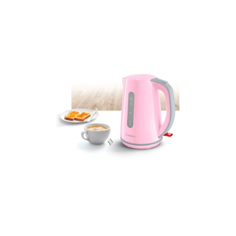 Bosch Wasserkocher CompactClass TWK7500K(pink/hellgrau, 1,7 Liter)