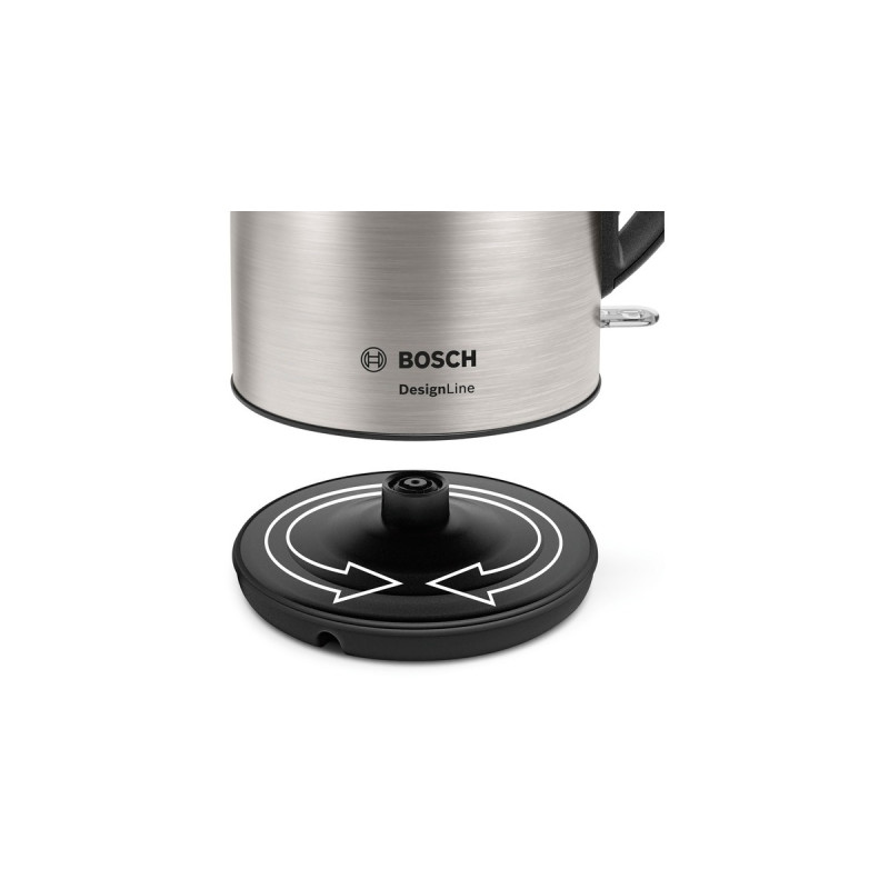 Bosch Wasserkocher DesignLine TWK3P420(edelstahl/schwarz, 1,7 Liter)